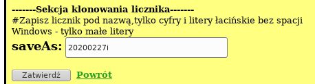 Klonowanie licznika klientów