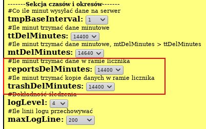 Licznik osób - konfiguracja
