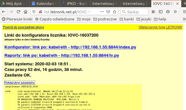 Status licznika osób