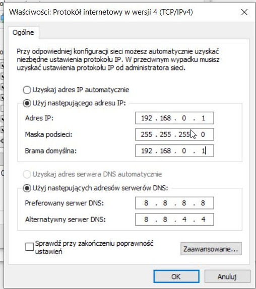 Ustawienie Komputera