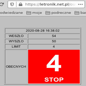 Licznik osób w pomieszczeniu.